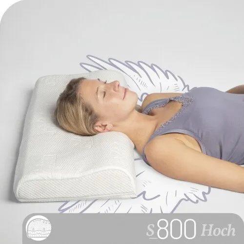 Talalay Latex Nackenstützkissen Schlafstil S800LS - Kopfkissen & Körperkissen mit Talalay Natur Latex für optimalen Schlafkomfort, waschbar bis 60 Grad und mit atmungsaktivem Tencel Bezug für ein gesundes Schlafklima.