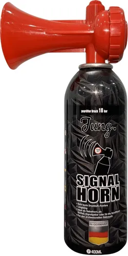 JUNG Druckluftfanfare Air Horn Profi Qualität 400ml – Extrem laut & vielseitig