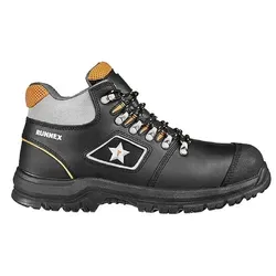 RUNNEX® S3-Sicherheitsschnürstiefel TeamStar schwarz/orange - Arbeits- & Schutzkleidung: Robuste S3-Sicherheitsschnürstiefel mit Alu-Protection-Kappe und hydrophobiertem Obermaterial für optimalen Schutz und Komfort.
