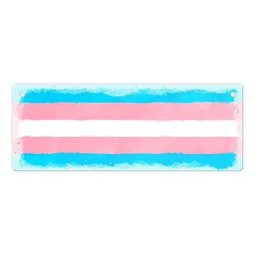 Pride-Flagge Transgender Metallschild ein Symbol für Gleichberechtigung und Zusammenhalt Gay transgender Regenbogen Schild Blechschild bunt Geburtstag Küche Rainbow LGBTQ+ queer