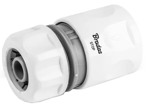 Bradas Schlauchkupplung WHITE LINE mit Wasserstopp 1/2