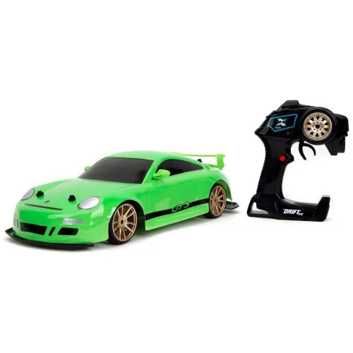 JADA TOYS 253209008 Fast Furious Porsche 911 Drift - 1:10 RC Modellauto, echte Drift-Action und Turbo-Knopf für Höchstgeschwindigkeiten