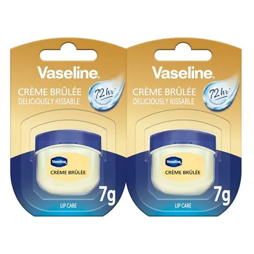 Vaseline Lip Therapy 7G Crème Brûlée | Pflegender Lippenbalsam für optimale Feuchtigkeit | 2x7g (Crème Brûlée (2er Pack))