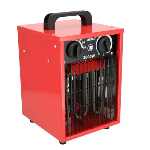 Dedra NAGRZEWNICA ELEK. 2KW - Elektrische Heizung mit 2 kW Leistung, ideal für schnelle und effektive Wärme in Werkstätten oder Baustellen.