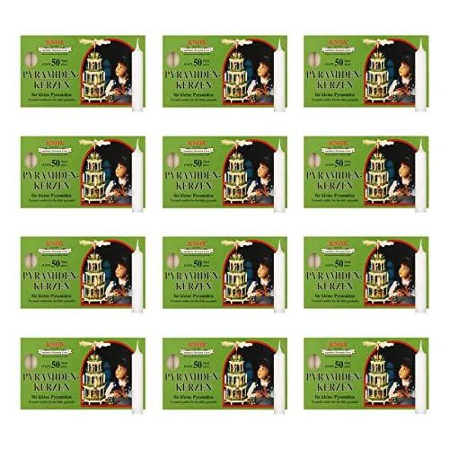OLShop AG Knox Pyramidenkerzen weiß, 12er Pack in weiß von OLShop AG
