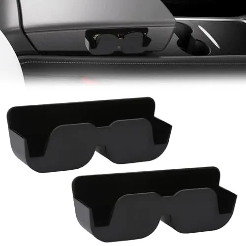 YGKYMVW Brillenhalter für Auto - 2 Stück Selbstklebend - Brillenetuis für alle Fahrzeuge, aus hochwertigem ABS mit stoßabsorbierendem Wildleder, schützt Ihre Brille und sorgt für einfachen Zugang.