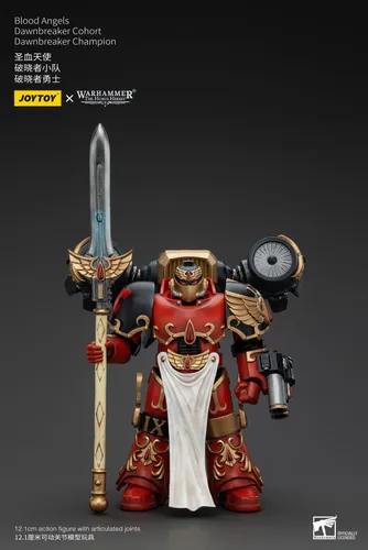 Joytoy Warhammer Blood Angels Dawnbreaker Champion - Action- & Spielfiguren, detailreiche Figur des Dawnbreaker Champions für Sammler und Warhammer-Fans.