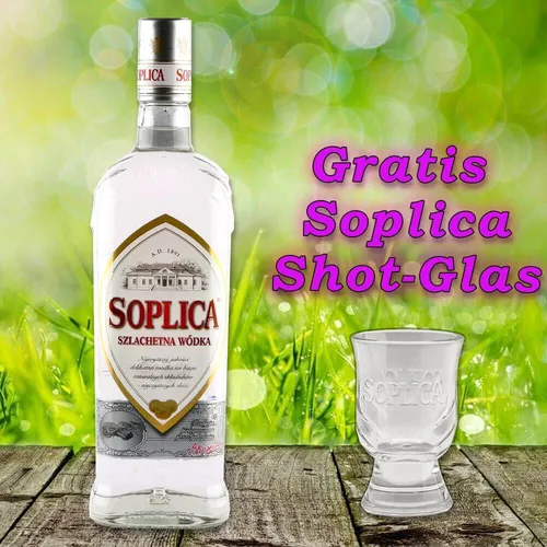  Soplica Glas & Soplica Szlachetna Wodka Edel 40%vol. 500ml 1 Glas EUR 19,98/L