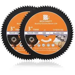Kreissägeblatt HSS 75mm 72T 10mm für Holz und Aluminium