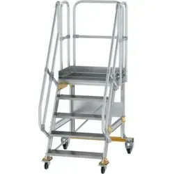 MUNK Aluminium-Plattformtreppe fahrbar 60° 5 Stufen von Günzburger