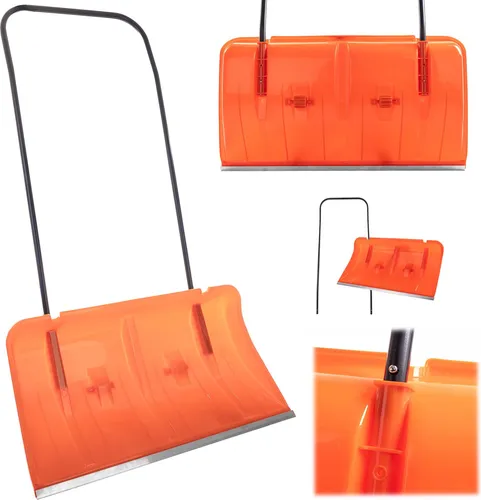 KADAX Schneeschaufel auf Rädern – effektiver Schneekratzer in Orange