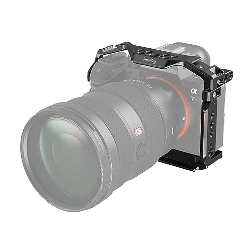 SMALLRIG A7 III / A7R III Kamerakäfig für Sony Alpha 7 III/Alpha 7R III, Aluminiumlegierung mit Schnellwechselplatte für Arca Standard, integriertem Kaltschuh, NATO-Schiene und Gewindelöchern -2087D