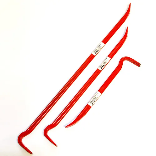 Nageleisen Brecheisen Set 3tlg Connex, Nagelzieher oval mit Klaue und Kuhfuß rot