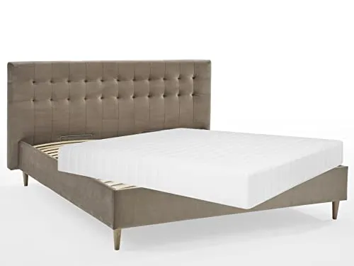 Atlantic Home Collection Bettrahmen Veronika 160 x 200 mit 7-Zonen TFK-Matratze, Bettkasten und Lattenrost