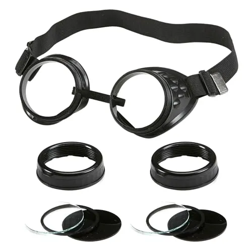 W WIDMANN MILANO Party Fashion 03591 - Brille für Schweißer, Entdecker, Flugkapitän, Spaßbrille, Fotobox, Mottoparty, Karneval