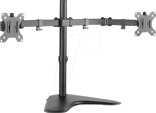 LogiLink BP0045 - 2-fach Monitor-Schreibtischständer für 13-32 Zoll, neigbar und schwenkbar mit hoher Tragkraft bis 16 kg