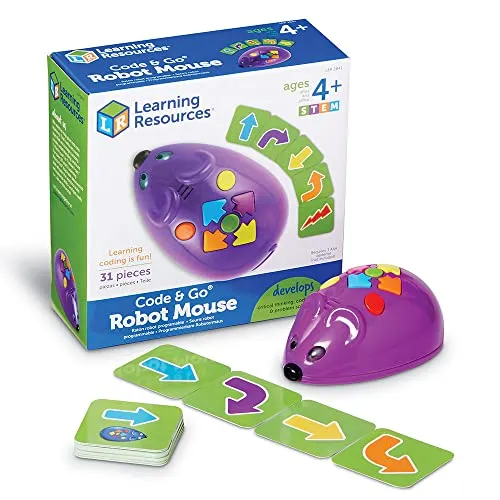 Learning Resources Mint-Robotermaus Jack – Coding-Spielzeug für Kinder ab 5 Jahren