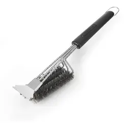 MasterClass 2in1-Grillbürste in Silber - (L)39 cm