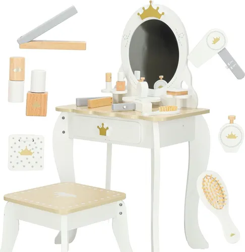 Kindertoilette aus Holz mit Zubehör in Weiß