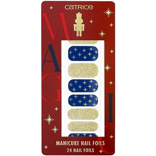 Catrice MAGIC CHRISTMAS STORY Manicure Nail Foils, Nagelsticker, Nr. C01, Mehrfarbig, Expressergebnis, Einfach zu entfernen, sofortiges Ergebnis, Nanopartikel frei, 1er Pack (24pcs)