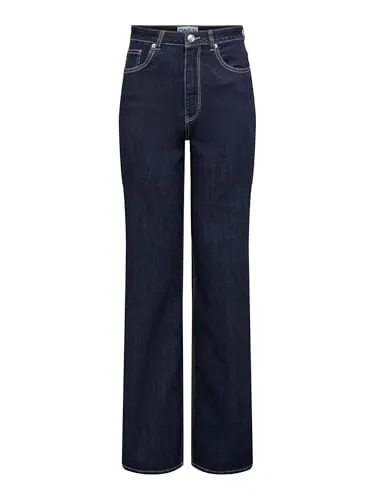ONLY Female Jeans ONLJUICY-WAUW mit weitem Bein und hoher Taille - Stylische Jeans mit weitem Bein und hoher Taille für einen modernen Look. Ideal für den Alltag, aus hochwertigem Material gefertigt für besten Tragekomfort.