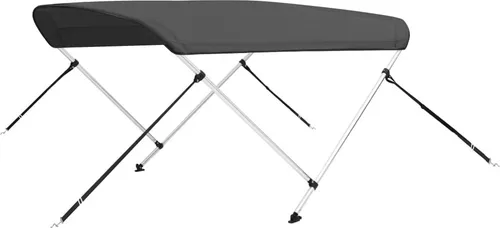 vidaXL 2-Bow Bimini Top Anthrazit 180x150x110 cm in grau von vidaXL