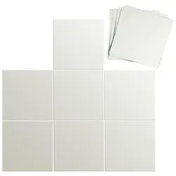 Spiegelfliesenset in Tail Silberfarben