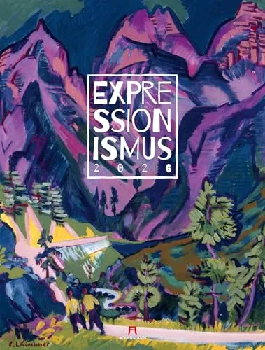 Expressionismus Kalender 2026 - Kunst Kalender mit Meisterwerken des Expressionismus, ideal für Kunstliebhaber:innen. Hochformat 50x66 cm, hochwertig gedruckt auf nachhaltigem Papier. Entdecken Sie die Farbwelten berühmter Künstler!