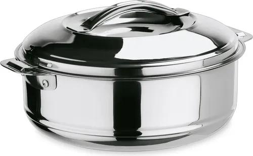 WAS Germany Thermospeisetransportbehälter 2,5 L - Camping-Zubehör, aus hochwertigem Chromnickelstahl mit Bajonettverschluss für sicheren Transport und Lappengriffe für einfachen Umgang.