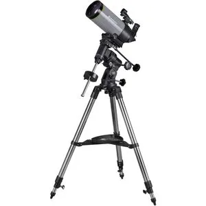 Bresser Teleskop FirstLight 100/1400-Maksutov - Teleskop mit 1400 mm Brennweite und Smartphone-Kamera-Adapter, ideal für die Beobachtung von Mond und Planeten, inklusive stabiler Montierung und Stativ.