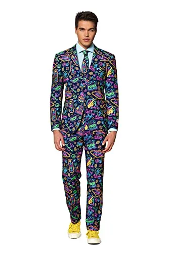 OppoSuits Lustiger Casino-Partyanzug für Herren in lila von OppoSuits