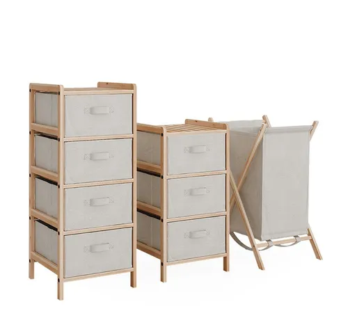 Vicco Badmöbel-Set Bruno, Beige/Holz, 3 Teile von Vicco