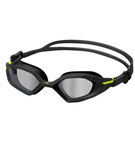 Aqua Speed Cyclone Schwimmbrille | Training & Wettkampf | Verspiegelt, Antibeschlag | Verstellbares Band | Mikrofaser | Cyclone 07 Gelb Schwarz
