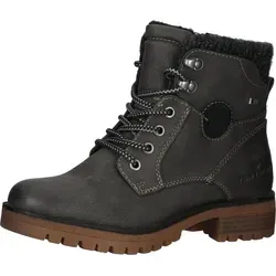 Tom Tailor Damen Halblange Stiefel 4291008, Coal, 39 EU - Wanderschuhe aus Kunstleder mit wasserfestem Design und bequemen Textil-Innenmaterial, ideal für Outdoor-Abenteuer.