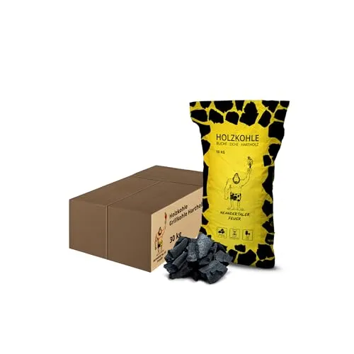 Holzkohle von Neandertaler Feuer