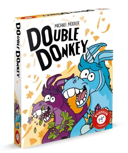 Piatnik Double Donkey: Kurzweiliger und emotionaler Mix aus Würfel- und Kartenspiel !, Weiß