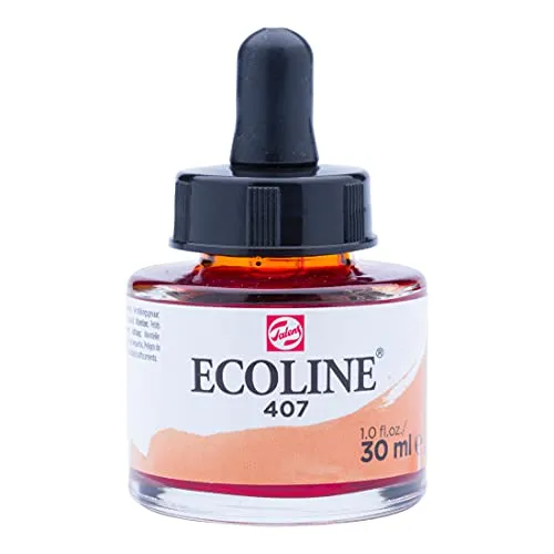 Ecoline Flüssige Aquarellfarbe Flasche 30 ml Dunkler Ocker 407 (11254071)