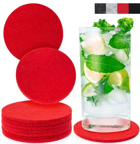 Glasuntersetzer & Bierdeckel Rot von Miqio