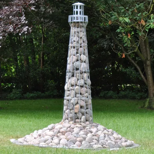 Leuchtturm 180cm MANNSHOCH Gabione Rankenhilfe