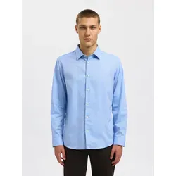 Slhslimclark Shirt Ls Noos - Herrenhemden in Slim Fit, elegantes schwarzes Langarmhemd von Selected Homme mit klassischem Hemdkragen für einen stilvollen Look.