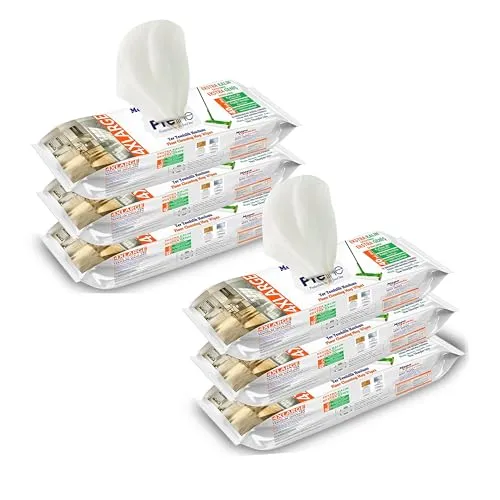 Preline Bodenwischtücher für Mopp Feuchte Bodentücher Weißer Seifenduft Extra Groß & Dick Für Fliesen Laminat Holz & Vinyl Effektiv gegen Staub Schmutz & Haare Einfache Reinigung, 40 Tücher (6)