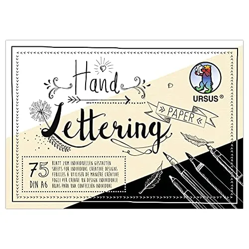 Produktbild Handlettering Paper, Colour Mix, DIN A6, 200 + 210 g/qm, 75 Blatt Tonkarton in Weiß, Creme und Schwarz, ideale Grundlage zum individuellen Gestalten von Buchstaben