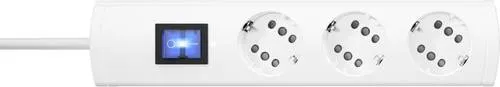Kopp DUOversal® plus 3-/6-fach Steckdosenleiste 1,4m mit doppelten Steckplätzen + Schalter + großer Abstand + Berührungsschutz I Mehrfachsteckdose anschraubbar I Weiß – 233802006