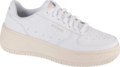 Skechers GRAND 92 Sneaker - Weiß, Größe 37 EU - Sneaker mit schnürbarem Design und bequemer Lederimitat-Innensohle, ideal für den Alltag und sportliche Aktivitäten.