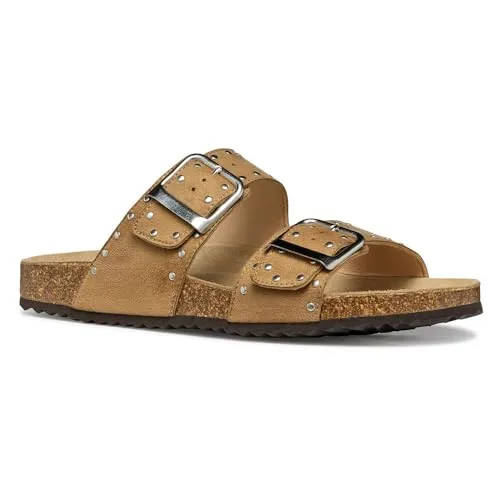 Geox Damen D BRIONIA R I Flat Sandal, Nude, 39 EU von Geox