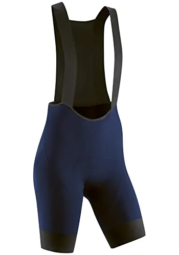 Gonso SQlab GO Bib W, Kurze Damen Träger-Radhose, Tights mit ergonomischem SQlab Sitzpolster, Innovative Schnittführung ohne Seitennaht, Enganliegende Passform, Blau, Gr. 36