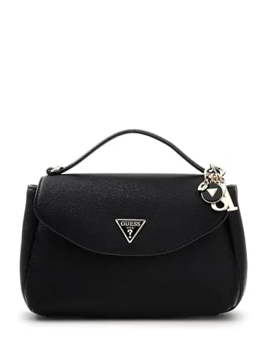 GUESS Umhängetasche Evie Top Handle Flap Bag Schwarz in schwarz von GUESS