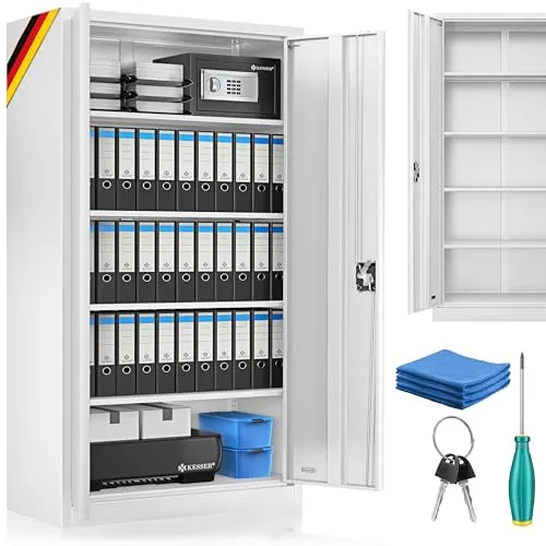 KESSER Aktenschrank Büroschrank aus Stahl 180x60x40 cm von Kesser