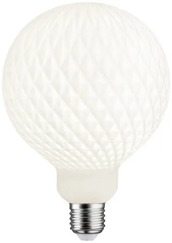 Paulmann 29077 LED Globe Lampion 4.3W Warmweiß E27 - Dekoratives LED Leuchtmittel für warmes Rundum-Licht. Dimmbare Funktion und edles Design aus mattweißem Glas machen es ideal für Pendel- und Tischleuchten.