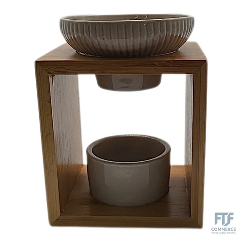 Zen'Arôme Duftlampe Birdy Schwarz - Aromatherapie-Diffuser - Duftlampe für ätherische Öle und Raumdüfte, aus Holz und Keramik, schafft eine angenehme Atmosphäre ohne Stromanschluss - ideal für jeden Raum.